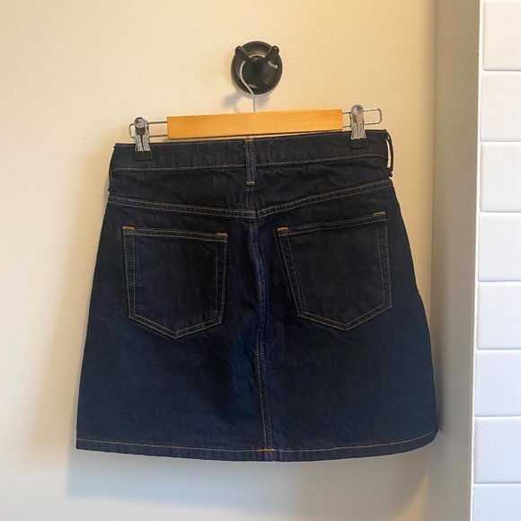 Everlane The Denim Skirt, Dark Indigo Rinse - Picture 2 of 8
